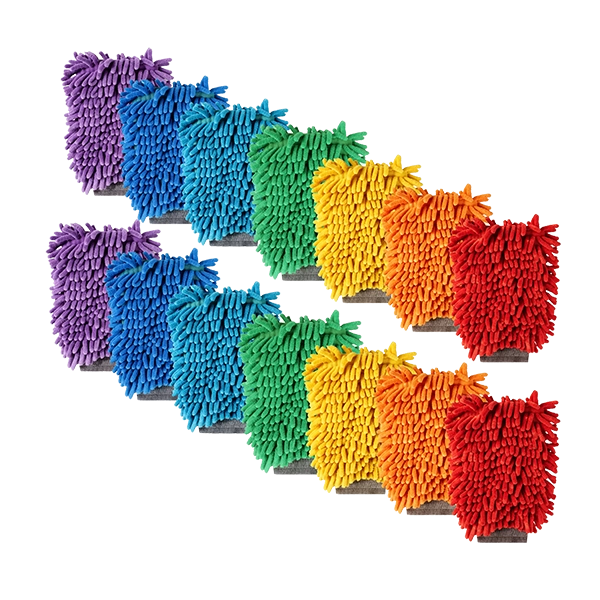Allroad 7 Pack Microfiber Chenille Wash Mitt, Scratch-Free Double-Sided